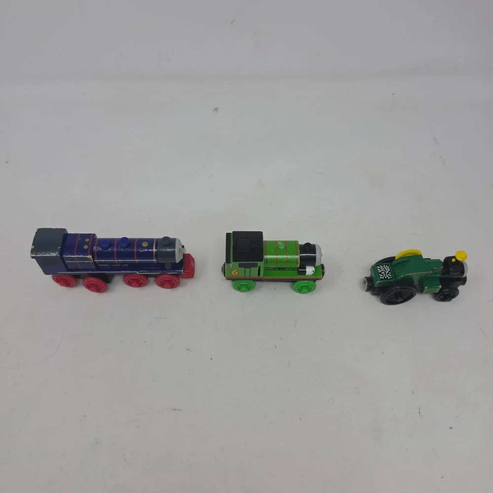 Thomas & Friends Wooden Railway Hank Percy Lights &Sounds Trevor Train Lot 3pc x